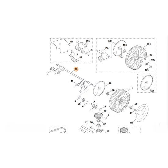 Stihl   Oś 6375 700 2417